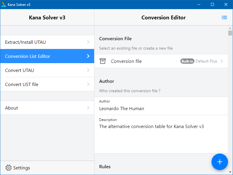 Edit the conversion rules